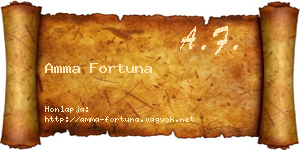 Amma Fortuna névjegykártya